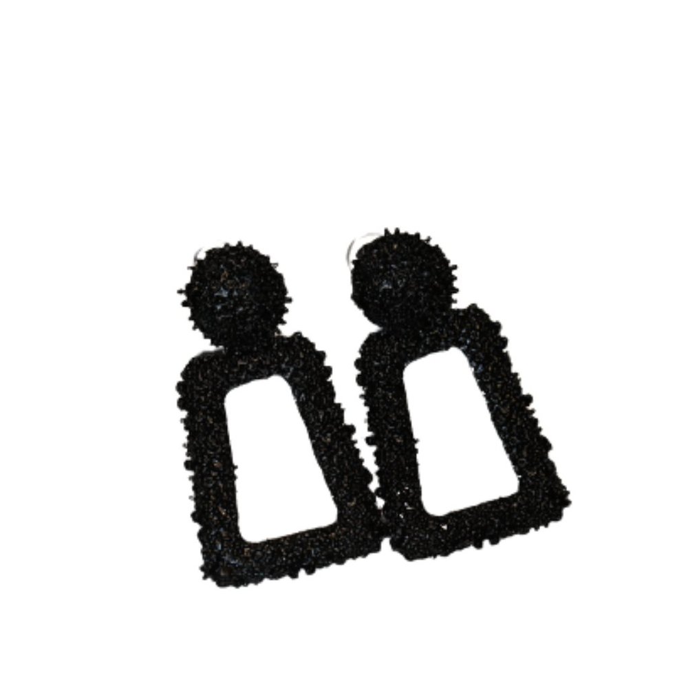 Mini Geo Earrings BLACK